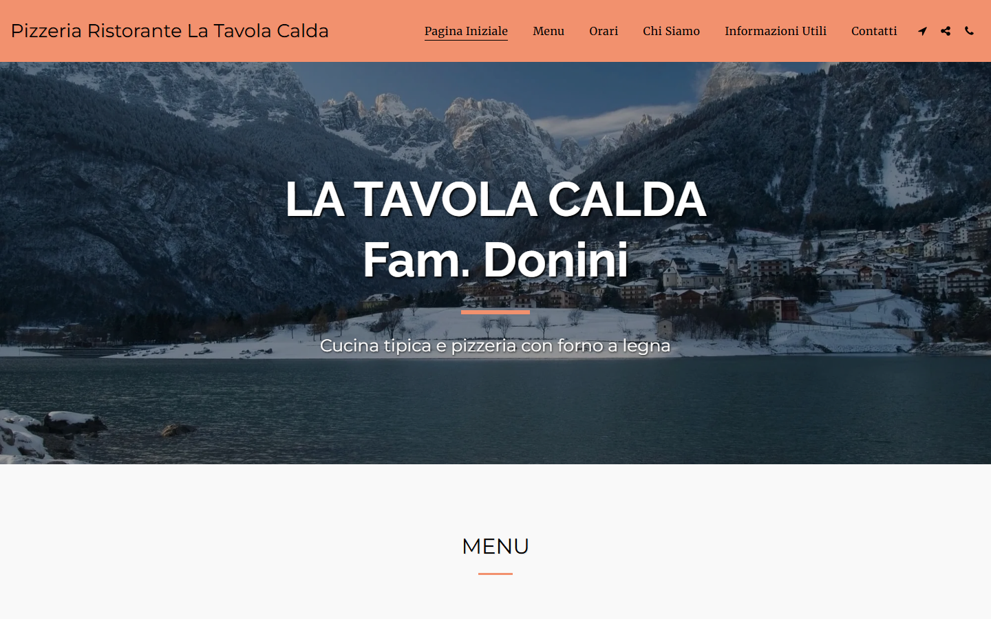 Il vecchio sito vetrina della Tavola Calda