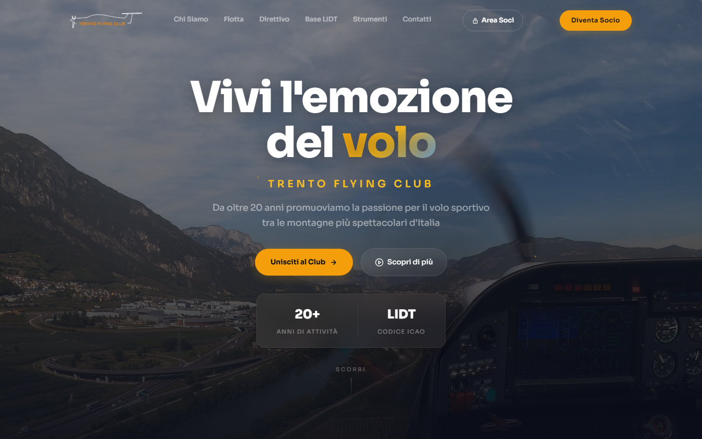 Caso studio Trento Flying Club